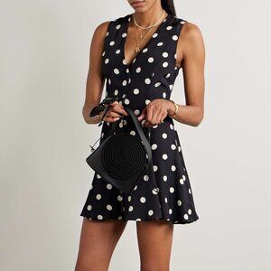 DÔEN Silk-Blend Aubrey Polka Dot Minidress